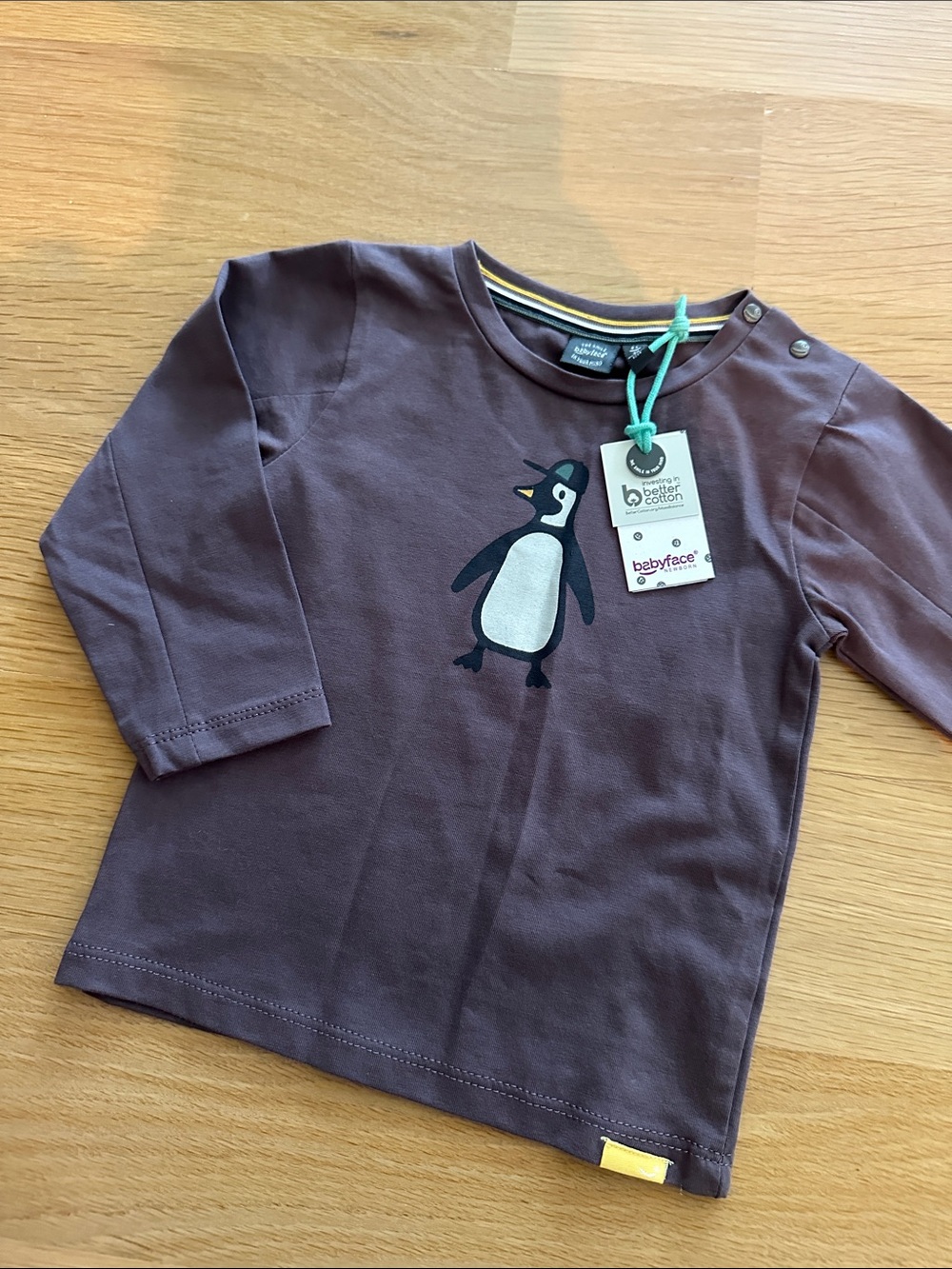 Brown Penguin Long-Sleeve Tee